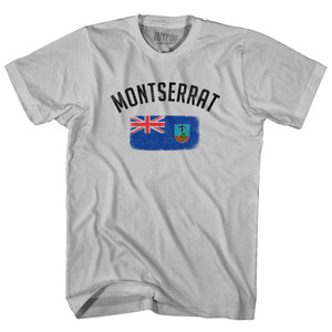 Montserrat Country Flag Heritage Adult Cotton T-shirt - Cool Grey Montserrat Country Flag Heritage Adult Cotton T-shirt - Cool Grey