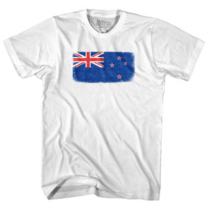 New Zealand Country Flag Womens Cotton Junior Cut T-Shirt - White New Zealand Country Flag Womens Cotton Junior Cut T-Shirt - White