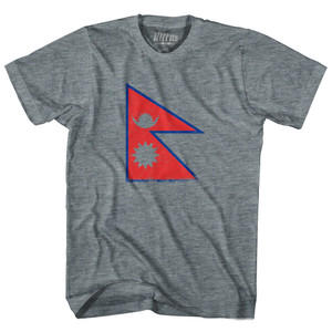 Nepal Country Flag Womens Tri-Blend Junior Cut T-Shirt - Athletic Grey Nepal Country Flag Womens Tri-Blend Junior Cut T-Shirt - Athletic Grey