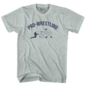 Vintage Pro-Wrestling Adult Tri-Blend T-shirt - Athletic Cool Grey Vintage Pro-Wrestling Adult Tri-Blend T-shirt - Athletic Cool Grey