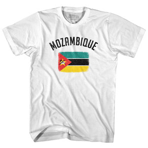 Mozambique Country Flag Heritage Womens Cotton Junior Cut T-Shirt - White
