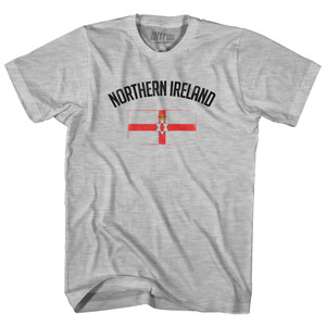 Northern Ireland Country Flag Heritage Adult Cotton T-shirt - Grey Heather Northern Ireland Country Flag Heritage Adult Cotton T-shirt - Grey Heather