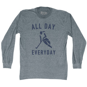 All Day Everyday Hockey Adult Tri-Blend Long Sleeve T-shirt - Athletic Grey All Day Everyday Hockey Adult Tri-Blend Long Sleeve T-shirt - Athletic Grey