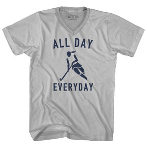 All Day Everyday Hockey Adult Tri-Blend V-neck T-shirt - Cool Grey All Day Everyday Hockey Adult Tri-Blend V-neck T-shirt - Cool Grey