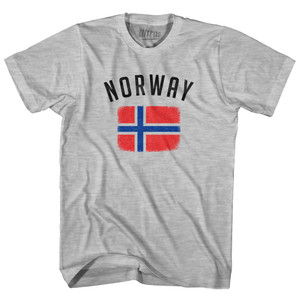 Norway Country Flag Heritage Womens Cotton Junior Cut T-Shirt - Grey Heather