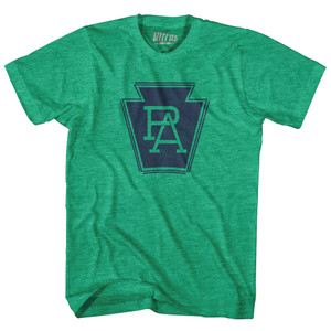 Pennsylvania PA Crest Adult Tri-Blend T-shirt - Athletic Green Pennsylvania PA Crest Adult Tri-Blend T-shirt - Athletic Green