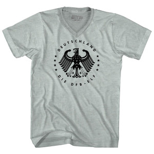 Deutschland Die DFB-ELF Adult Tri-Blend V-neck T-shirt - Athletic Cool Grey Deutschland Die DFB-ELF Adult Tri-Blend V-neck T-shirt - Athletic Cool Grey