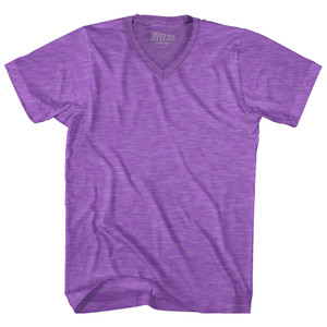 Blank Adult Tri-Blend V-neck T-shirt - Heather Purple