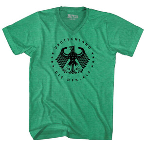 Deutschland Die DFB-ELF Adult Tri-Blend V-neck T-shirt - Athletic Green Deutschland Die DFB-ELF Adult Tri-Blend V-neck T-shirt - Athletic Green