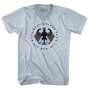 Deutschland Die DFB-ELF Adult Tri-Blend V-neck T-shirt - Athletic White Deutschland Die DFB-ELF Adult Tri-Blend V-neck T-shirt - Athletic White