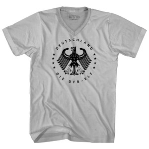 Deutschland Die DFB-ELF Adult Tri-Blend V-neck T-shirt - Cool Grey Deutschland Die DFB-ELF Adult Tri-Blend V-neck T-shirt - Cool Grey