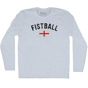 England Fistball Country Flag Adult Tri-Blend Long Sleeve T-shirt - Athletic White England Fistball Country Flag Adult Tri-Blend Long Sleeve T-shirt - Athletic White