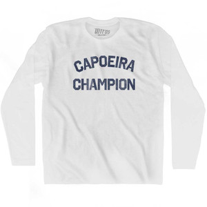 Capoeira Champion Adult Cotton Long Sleeve T-shirt - White