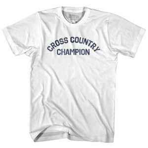 Cross Country Champion Adult Cotton T-shirt - White Cross Country Champion Adult Cotton T-shirt - White