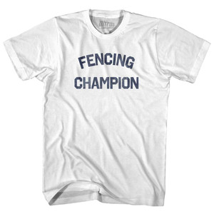 Fencing Champion Adult Cotton T-shirt - White