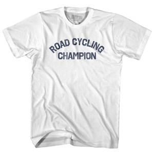 Road Cycling Champion Womens Cotton Junior Cut T-Shirt - White