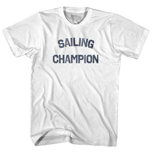 Sailing Champion Adult Cotton T-shirt - White Sailing Champion Adult Cotton T-shirt - White