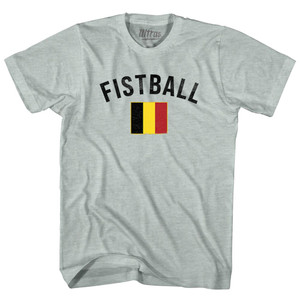 Belgium Fistball Country Flag Adult Tri-Blend T-shirt - Athletic Cool Grey Belgium Fistball Country Flag Adult Tri-Blend T-shirt - Athletic Cool Grey