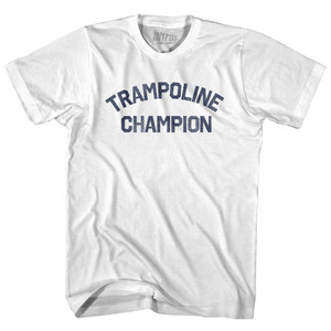 Trampoline Champion Adult Cotton T-shirt - White Trampoline Champion Adult Cotton T-shirt - White