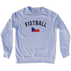 Czech Republic Fistball Country Flag Adult Tri-Blend Sweatshirt - Grey Heather Czech Republic Fistball Country Flag Adult Tri-Blend Sweatshirt - Grey Heather