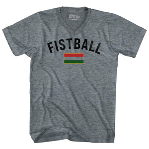 Hungary Fistball Country Flag Adult Tri-Blend V-neck T-shirt - Athletic Grey Hungary Fistball Country Flag Adult Tri-Blend V-neck T-shirt - Athletic Grey