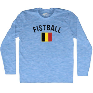 Belgium Fistball Country Flag Adult Tri-Blend Long Sleeve T-shirt - Athletic Blue Belgium Fistball Country Flag Adult Tri-Blend Long Sleeve T-shirt - Athletic Blue