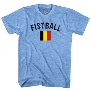 Belgium Fistball Country Flag Adult Tri-Blend T-shirt - Athletic Blue Belgium Fistball Country Flag Adult Tri-Blend T-shirt - Athletic Blue