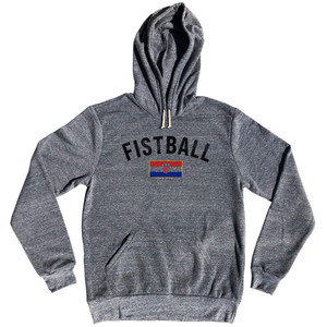 Croatia Fistball Country Flag Tri-Blend Hoodie - Athletic Grey Croatia Fistball Country Flag Tri-Blend Hoodie - Athletic Grey