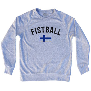 Finland Fistball Country Flag Adult Tri-Blend Sweatshirt - Grey Heather Finland Fistball Country Flag Adult Tri-Blend Sweatshirt - Grey Heather