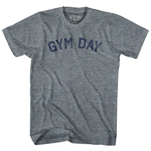 Gym Day Womens Tri-Blend Junior Cut T-Shirt - Athletic Grey