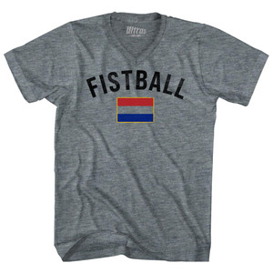 Netherlands Fistball Country Flag Tri-Blend V-neck Womens Junior Cut T-shirt - Athletic Grey Netherlands Fistball Country Flag Tri-Blend V-neck Womens Junior Cut T-shirt - Athletic Grey