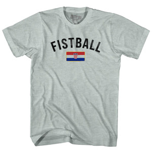 Croatia Fistball Country Flag Adult Tri-Blend T-shirt - Athletic Cool Grey Croatia Fistball Country Flag Adult Tri-Blend T-shirt - Athletic Cool Grey