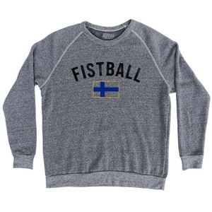 Finland Fistball Country Flag Adult Tri-Blend Sweatshirt - Athletic Grey Finland Fistball Country Flag Adult Tri-Blend Sweatshirt - Athletic Grey