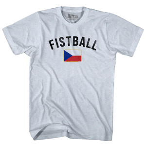 Czech Republic Fistball Country Flag Adult Tri-Blend T-shirt - Athletic White Czech Republic Fistball Country Flag Adult Tri-Blend T-shirt - Athletic White