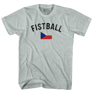Czech Republic Fistball Country Flag Adult Tri-Blend T-shirt - Athletic Cool Grey Czech Republic Fistball Country Flag Adult Tri-Blend T-shirt - Athletic Cool Grey