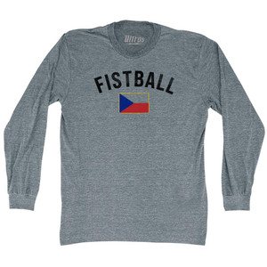 Czech Republic Fistball Country Flag Adult Tri-Blend Long Sleeve T-shirt - Athletic Grey Czech Republic Fistball Country Flag Adult Tri-Blend Long Sleeve T-shirt - Athletic Grey