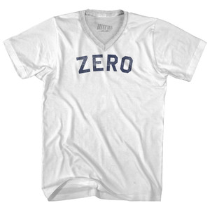 Zero Adult Tri-Blend V-neck T-shirt - White