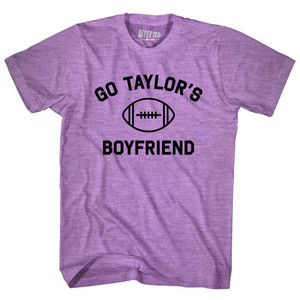 Go Taylor's Boyfriend Adult Tri-Blend T-shirt - Athletic Purple Go Taylor's Boyfriend Adult Tri-Blend T-shirt - Athletic Purple