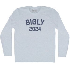 Bigly 2024 Adult Tri-Blend Long Sleeve T-shirt - Athletic White Bigly 2024 Adult Tri-Blend Long Sleeve T-shirt - Athletic White