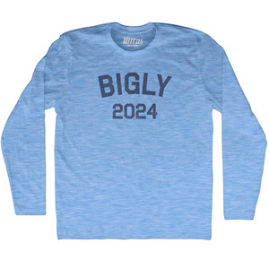 Bigly 2024 Adult Tri-Blend Long Sleeve T-shirt - Athletic Blue Bigly 2024 Adult Tri-Blend Long Sleeve T-shirt - Athletic Blue