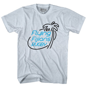 Fiji Rugby Flying Fijians Adult Tri-Blend T-shirt - Athletic White