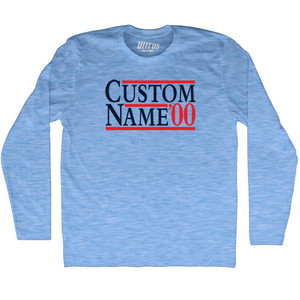 Election Custom Election Two Names And Year Adult Tri-Blend Long Sleeve T-shirt - Athletic Blue Election Custom Election Two Names And Year Adult Tri-Blend Long Sleeve T-shirt - Athletic Blue