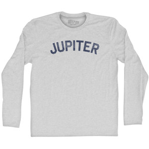 Jupiter Adult Cotton Long Sleeve T-shirt - Grey Heather