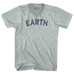 Earth Adult Tri-Blend V-neck T-shirt - Athletic Cool Grey Earth Adult Tri-Blend V-neck T-shirt - Athletic Cool Grey
