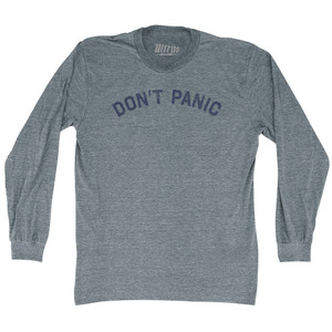 Don't Panic Adult Tri-Blend Long Sleeve T-shirt - Athletic Grey Don't Panic Adult Tri-Blend Long Sleeve T-shirt - Athletic Grey