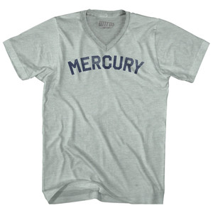 Mercury Adult Tri-Blend V-neck T-shirt - Athletic Cool Grey