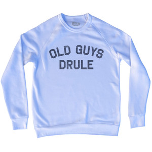 Old Guys Drule Adult Tri-Blend Sweatshirt - White