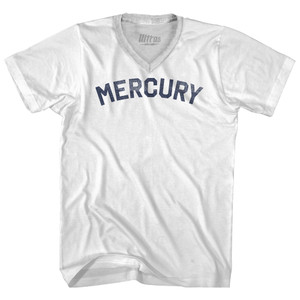 Mercury Adult Tri-Blend V-neck T-shirt - White