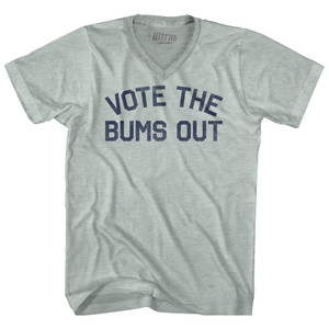 Vote The Bums Out Adult Tri-Blend V-neck T-shirt - Athletic Cool Grey Vote The Bums Out Adult Tri-Blend V-neck T-shirt - Athletic Cool Grey