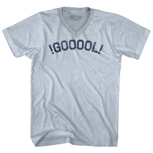 !GOOOOL! Soccer Adult Tri-Blend V-neck T-shirt - Athletic White !GOOOOL! Soccer Adult Tri-Blend V-neck T-shirt - Athletic White
